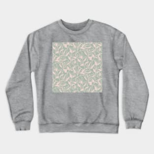 Blush and Sage Ferns Crewneck Sweatshirt